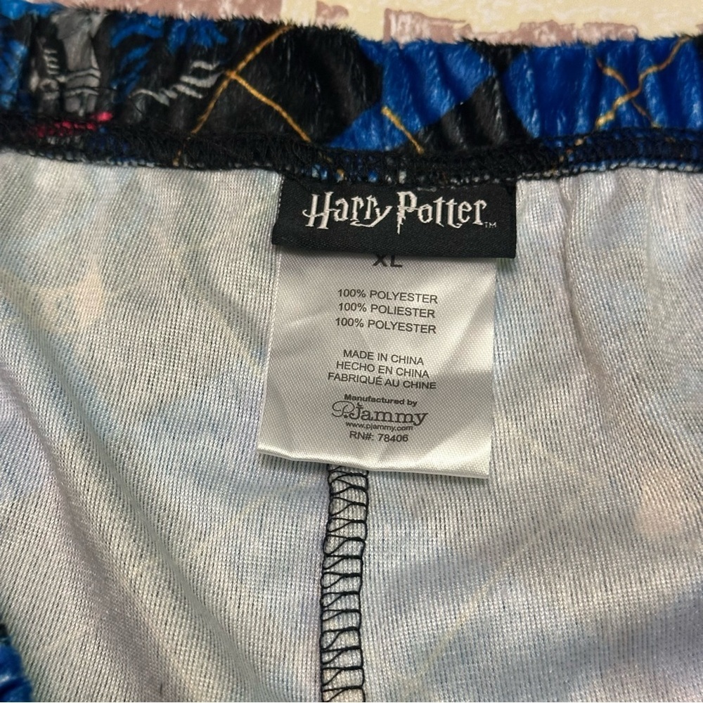 Harry Potter Men’s Pajama Bottoms - Blue and Black Pattern size XL - Picture 5 of 13